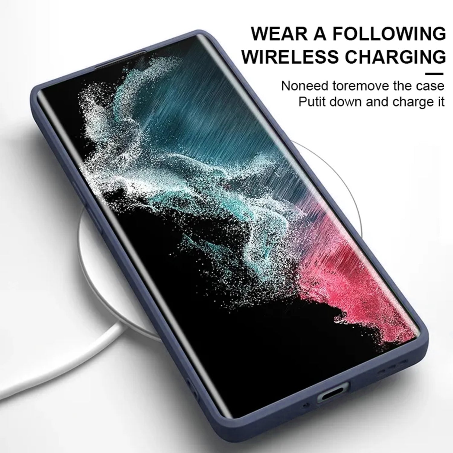 Samsung Galaxy S24 Ultra Soft Silicone Full Camera Protection&Anti-Scratch Microfiber