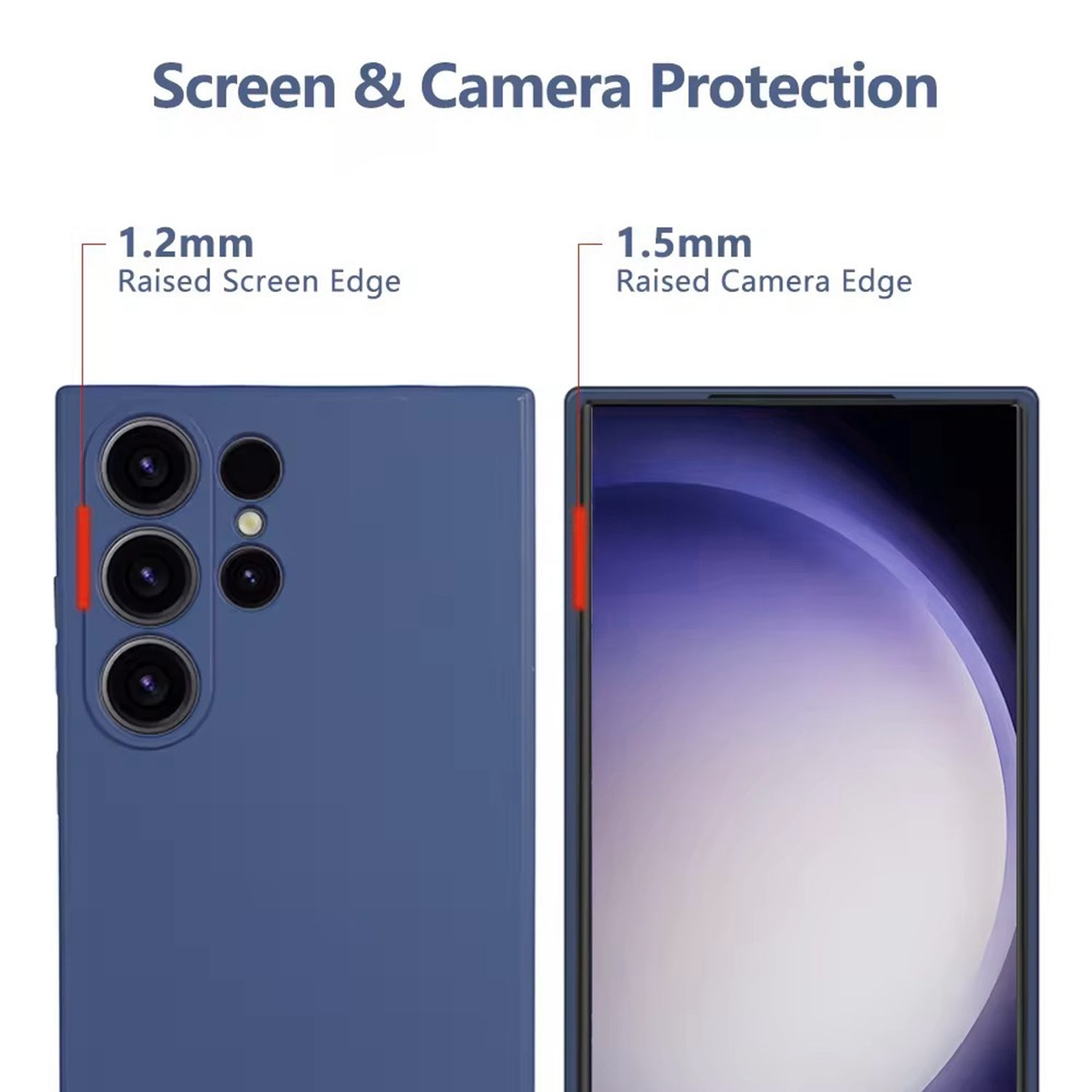 Samsung Galaxy S24 Ultra Soft Silicone Full Camera Protection&Anti-Scratch Microfiber