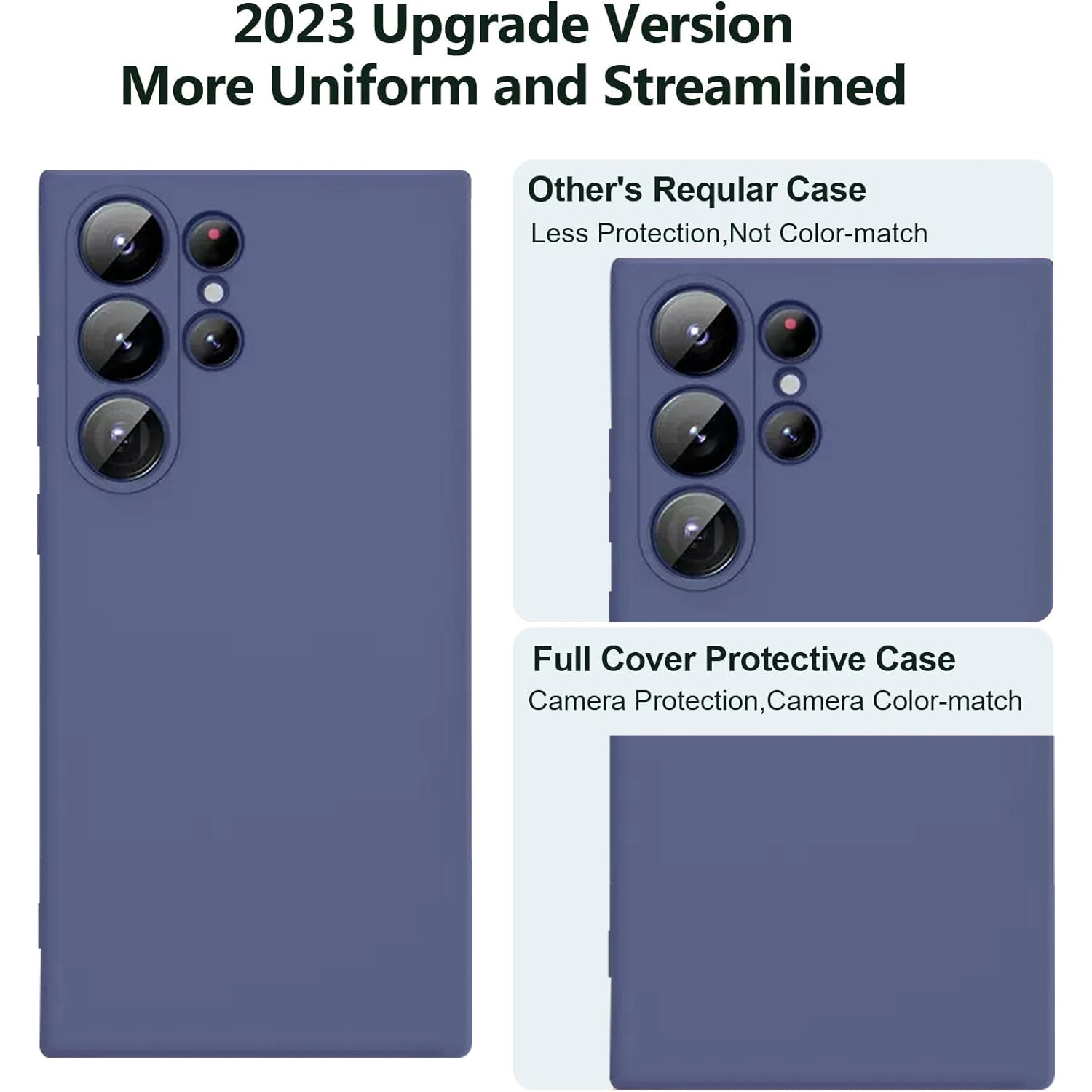 Samsung Galaxy S24 Ultra Soft Silicone Full Camera Protection&Anti-Scratch Microfiber