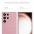 Samsung Galaxy S24 Ultra Soft Silicone Full Camera Protection&Anti-Scratch Microfiber