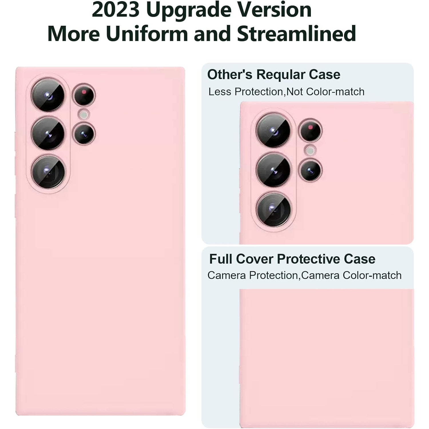 Samsung Galaxy S24 Ultra Soft Silicone Full Camera Protection&Anti-Scratch Microfiber