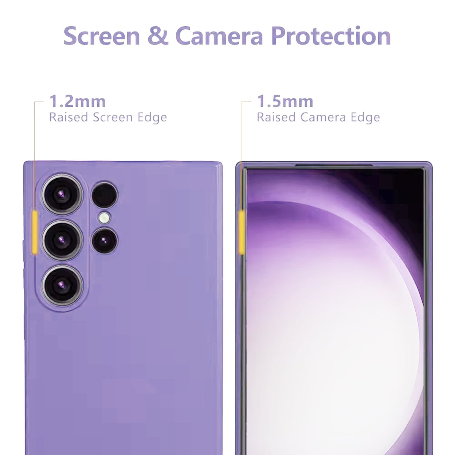 Samsung Galaxy S24 Ultra Soft Silicone Full Camera Protection&Anti-Scratch Microfiber