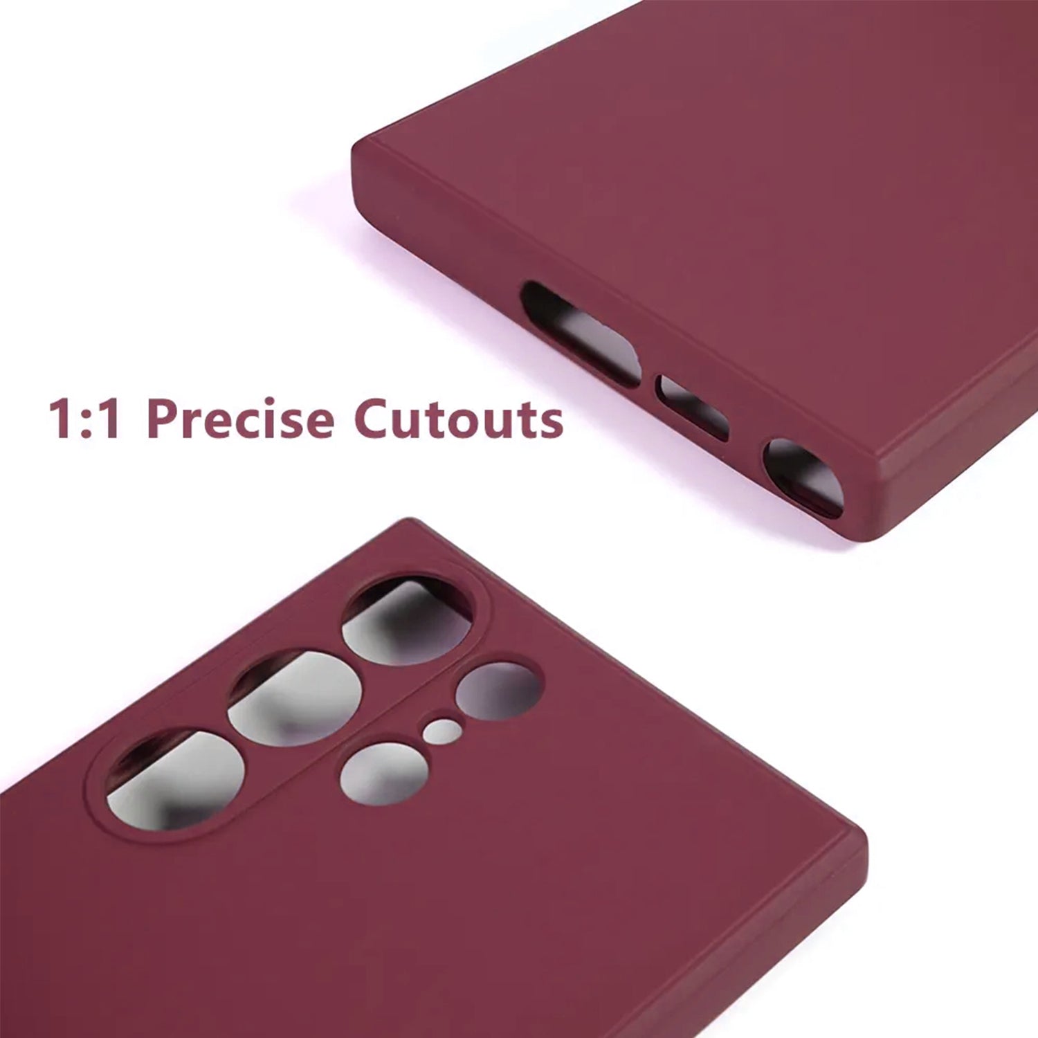 Samsung Galaxy S24 Ultra Soft Silicone Full Camera Protection&Anti-Scratch Microfiber