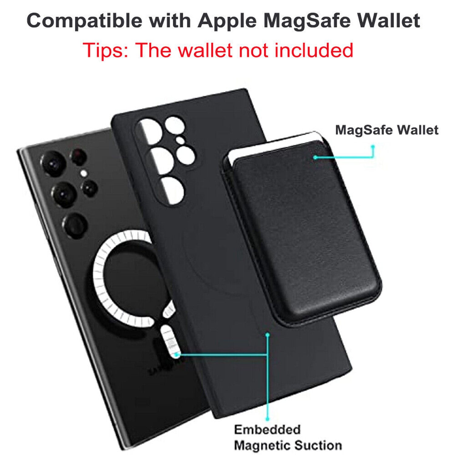 Samsung Galaxy S24 Ultra Liquid Silicone Case Cover Magnetic Attraction Wireless Charging