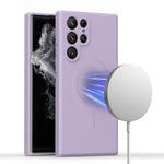 Samsung Galaxy S24 Ultra Liquid Silicone Case Cover Magnetic Attraction Wireless Charging
