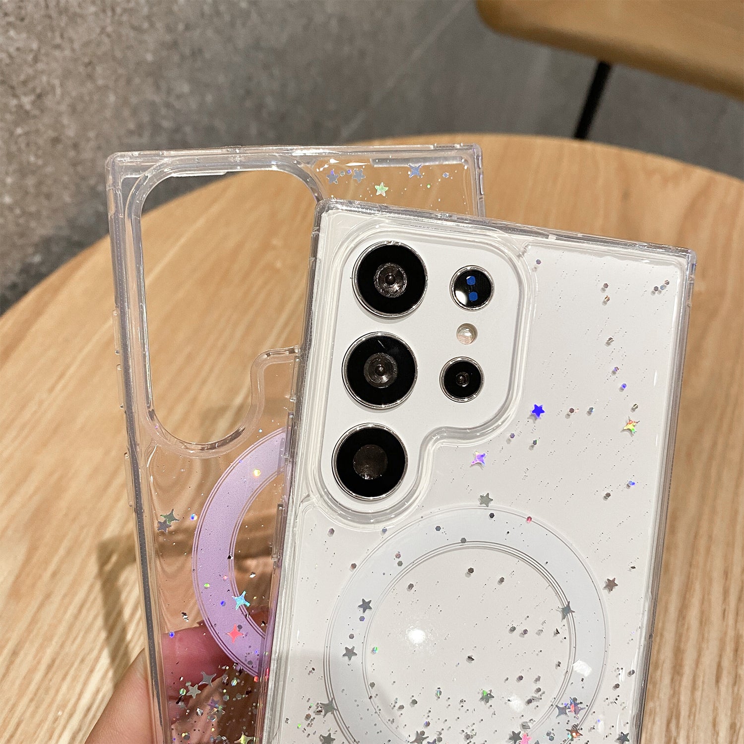 Samsung Galaxy S24 Ultra Luxury Sparkly Cover for , Clear Shockproof Silicone Bumper Case