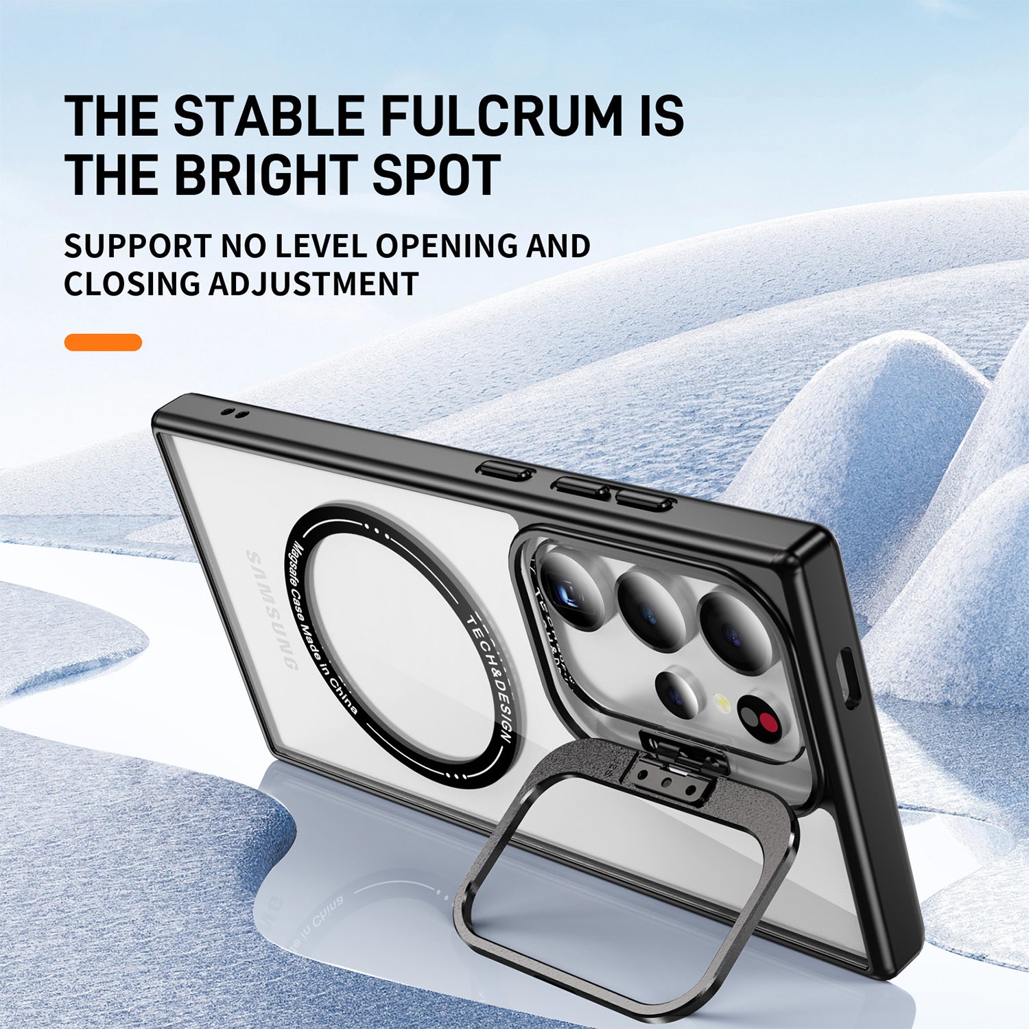 Samsung Galaxy S24 Ultra Rotating Metal Frame Magnetic Phone Case