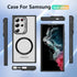 Samsung Galaxy S24 Ultra Rotating Metal Frame Magnetic Phone Case
