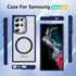 Samsung Galaxy S24 Ultra Rotating Metal Frame Magnetic Phone Case
