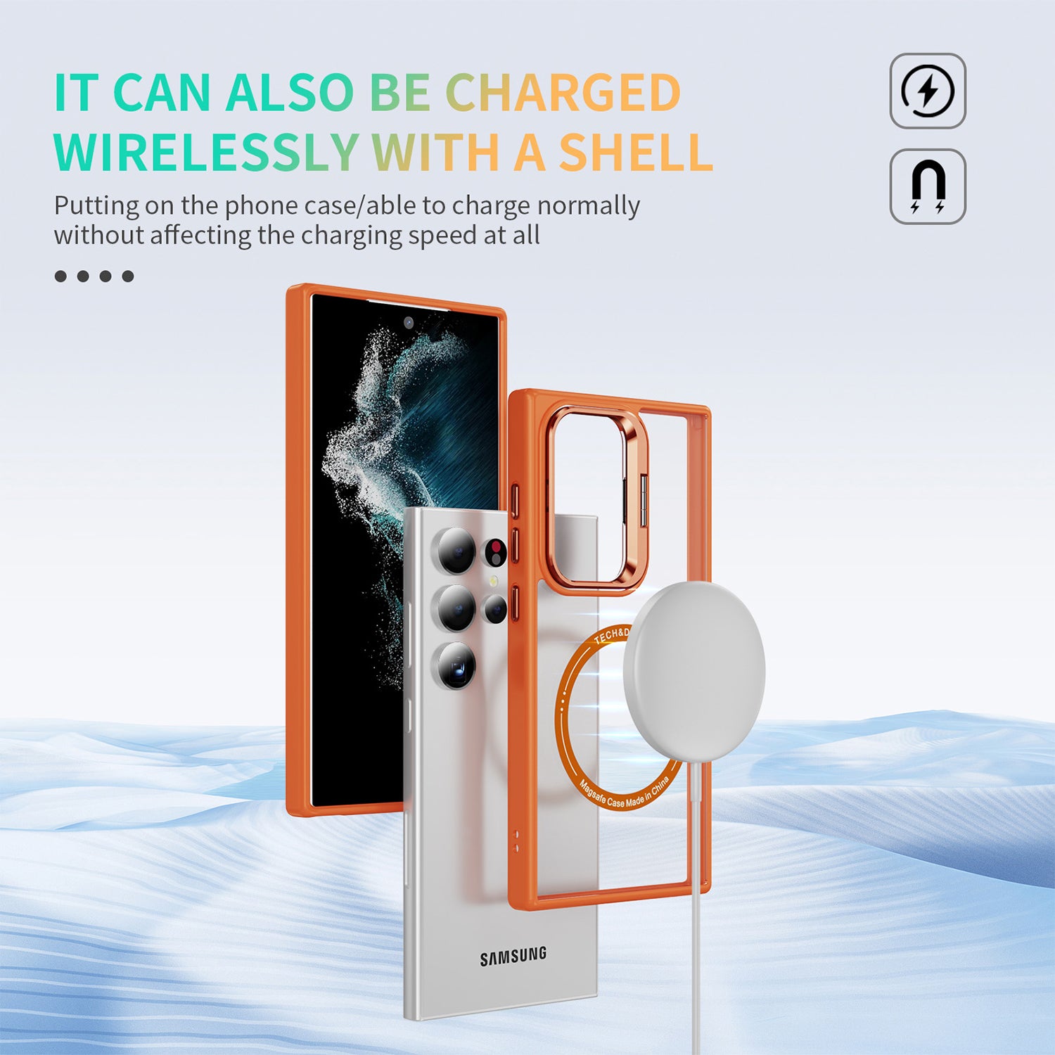 Samsung Galaxy S24 Ultra Rotating Metal Frame Magnetic Phone Case
