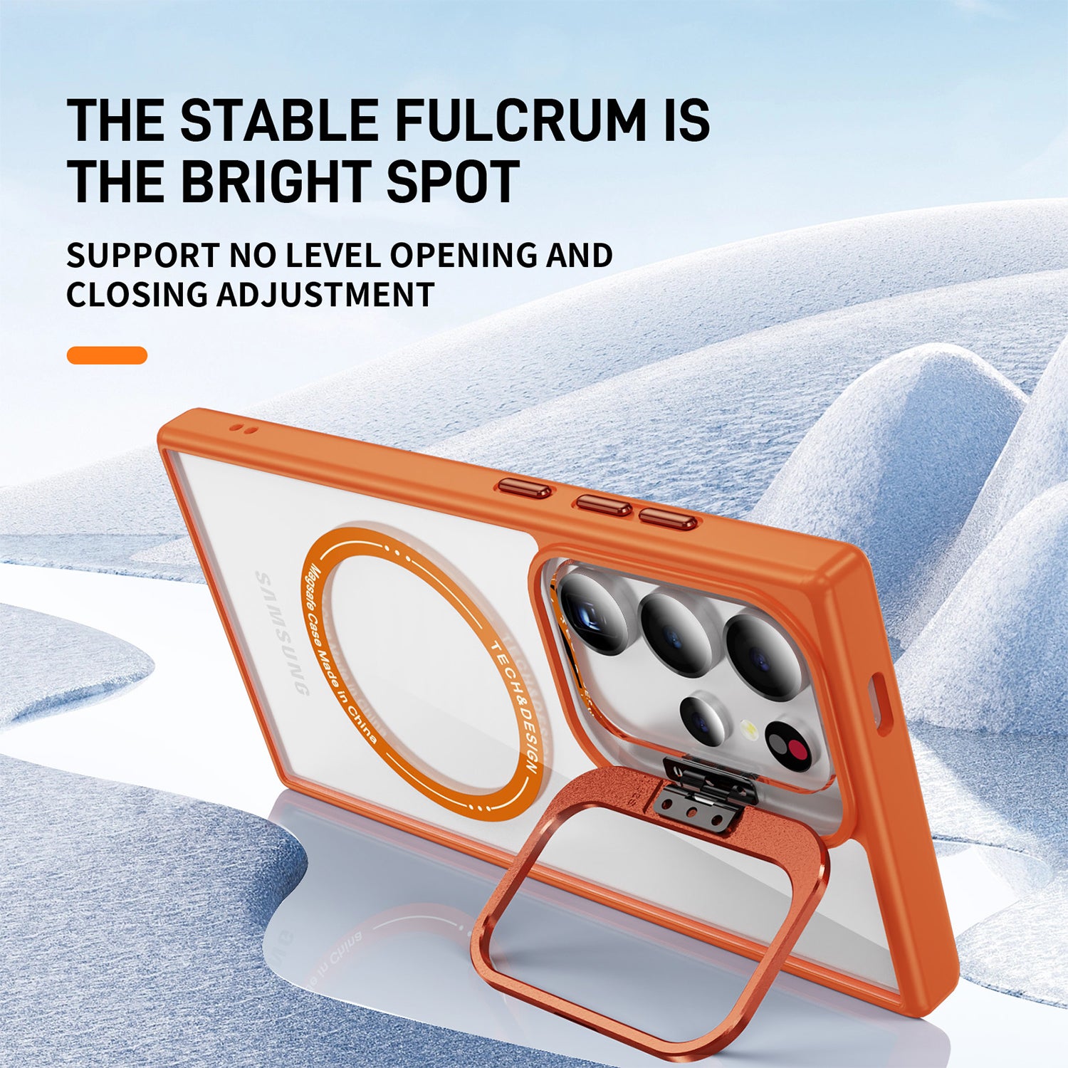 Samsung Galaxy S24 Ultra Rotating Metal Frame Magnetic Phone Case