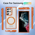 Samsung Galaxy S24 Ultra Rotating Metal Frame Magnetic Phone Case