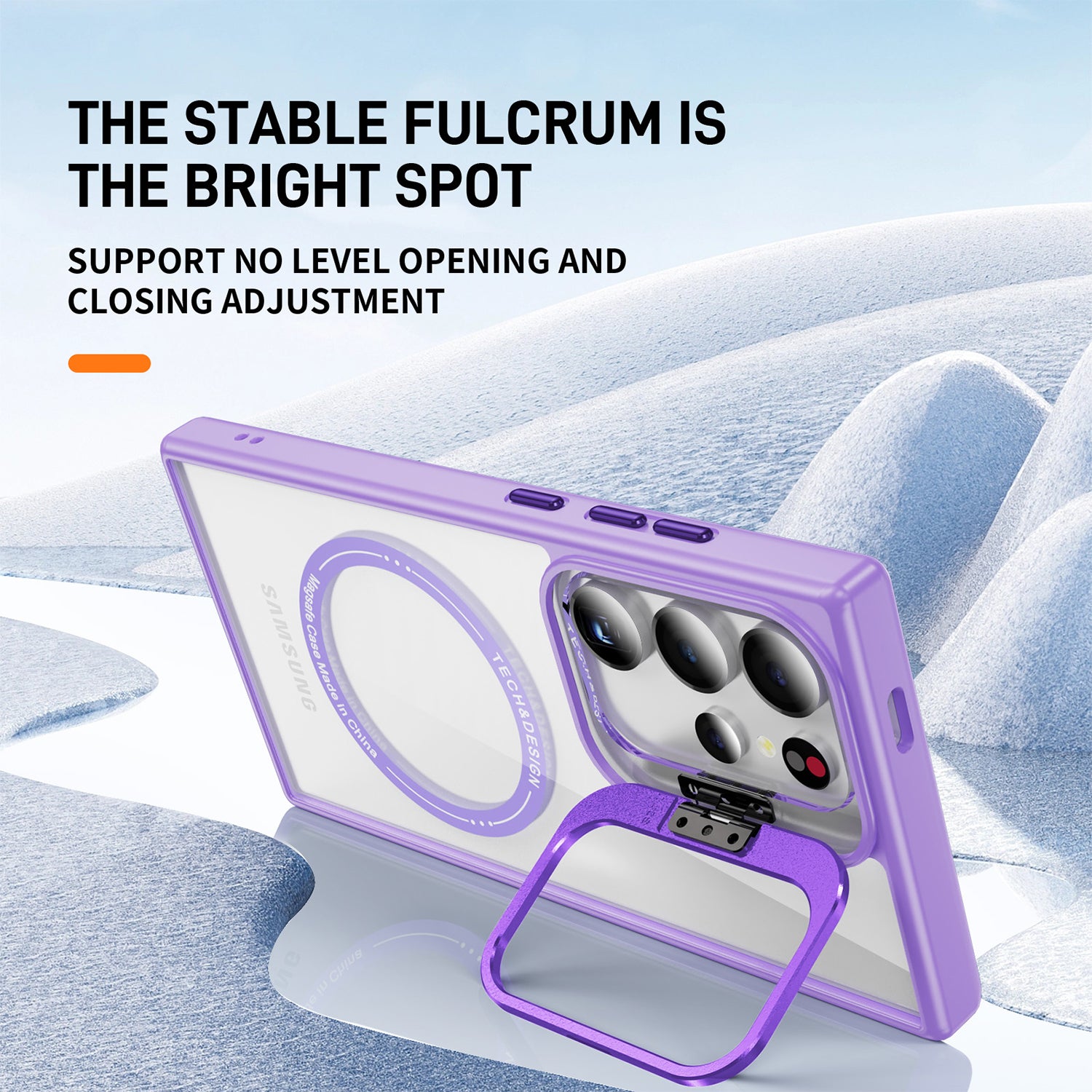 Samsung Galaxy S24 Ultra Rotating Metal Frame Magnetic Phone Case