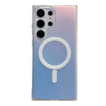 Samsung Galaxy S24 Ultra Magsafe Magnetic attraction Charging Clear Shockproof Colorful Shell Color Changing Protective Cove