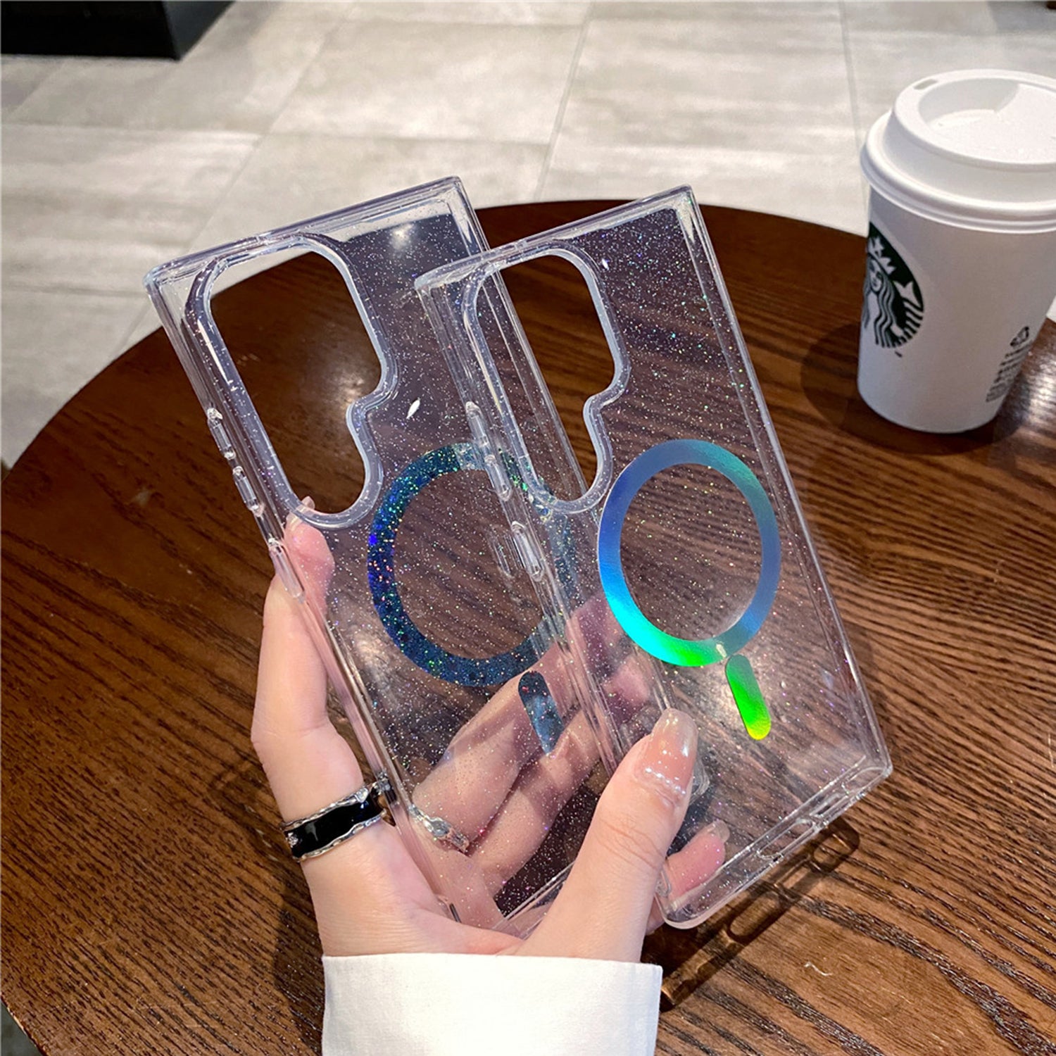 Samsung Galaxy S24 Ultra Magsafe Magnetic attraction Charging Clear Shockproof Colorful Shell Color Changing Protective Cove