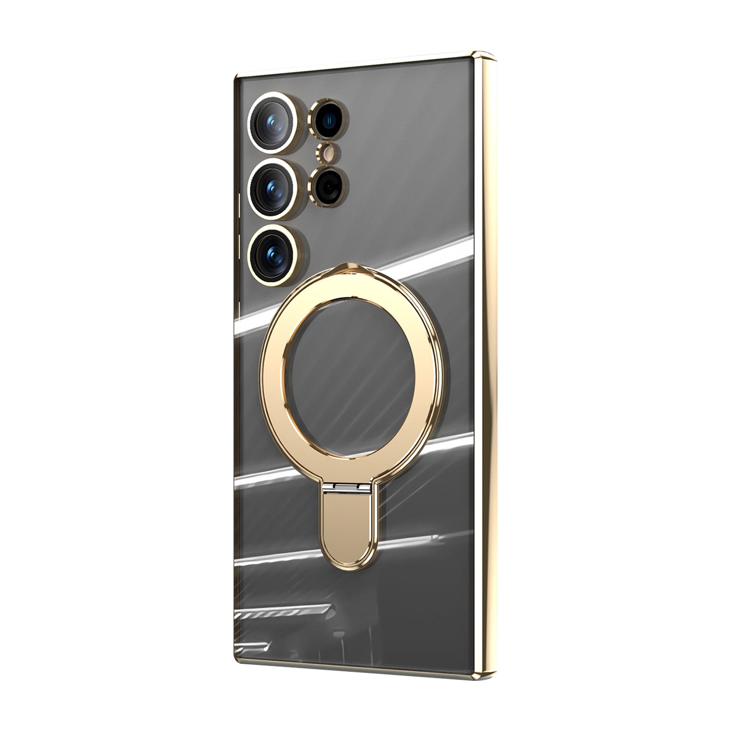 Samsung Galaxy S24 Ultra Electroplating Bracket Magnetic Protective Cover mobile Phone Case