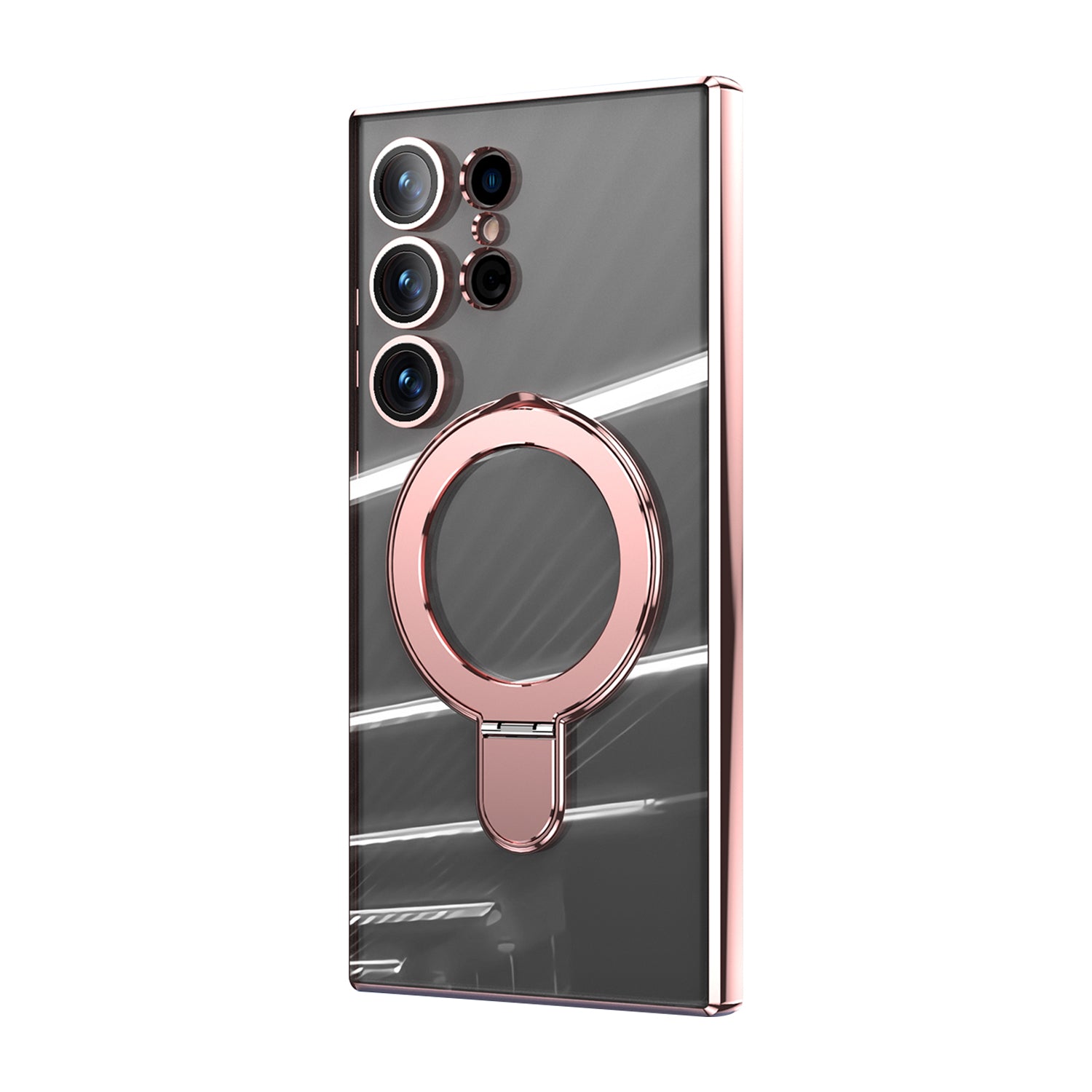 Samsung Galaxy S24 Ultra Electroplating Bracket Magnetic Protective Cover mobile Phone Case