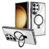 Samsung Galaxy S24 Ultra Transparent Magnetic Attraction Holder Mobile Phone Case
