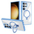 Samsung Galaxy S24 Ultra Transparent Magnetic Attraction Holder Mobile Phone Case