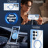 Samsung Galaxy S24 Ultra Transparent Magnetic Attraction Holder Mobile Phone Case