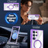 Samsung Galaxy S24 Ultra Transparent Magnetic Attraction Holder Mobile Phone Case