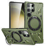 Samsung Galaxy S24 Ultra Magnetic with 360 Degree Rotating Ring Stand, Heavy Duty Phone Case