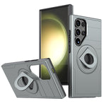 Samsung Galaxy S24 Ultra Magnetic Scratch-Proof PC+TPU Phone Cover with Rotary Kickstand Case