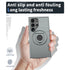 Samsung Galaxy S24 Ultra Magnetic Scratch-Proof PC+TPU Phone Cover with Rotary Kickstand Case