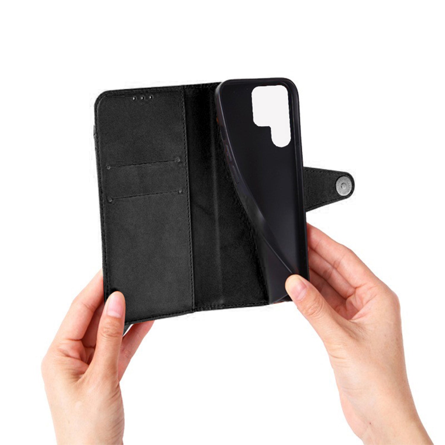 Samsung Galaxy S24 Ultra Texture Splicing Card Slot TPU Leather Phone Case