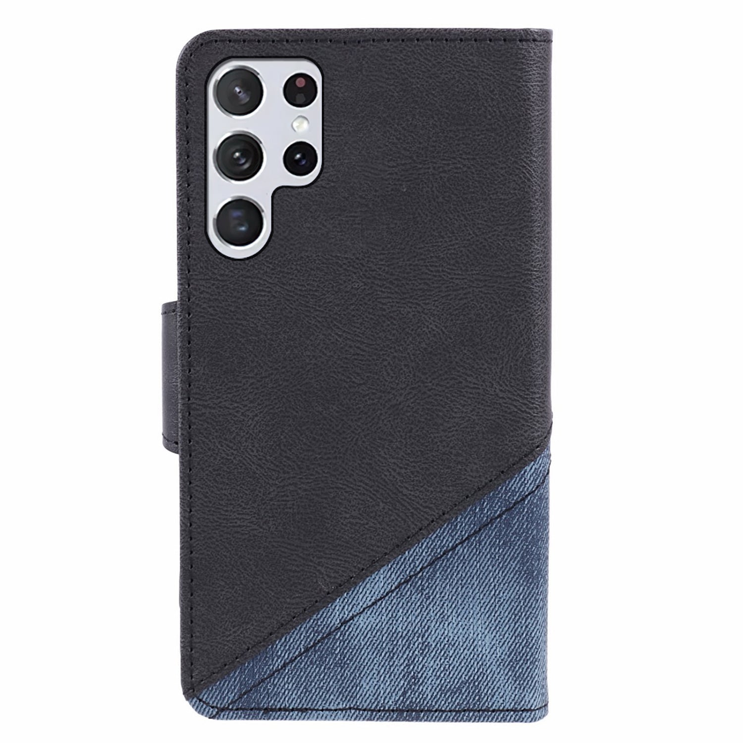 Samsung Galaxy S24 Ultra Texture Splicing Card Slot TPU Leather Phone Case