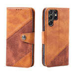 Samsung Galaxy S24 Ultra Texture Splicing Card Slot TPU Leather Phone Case