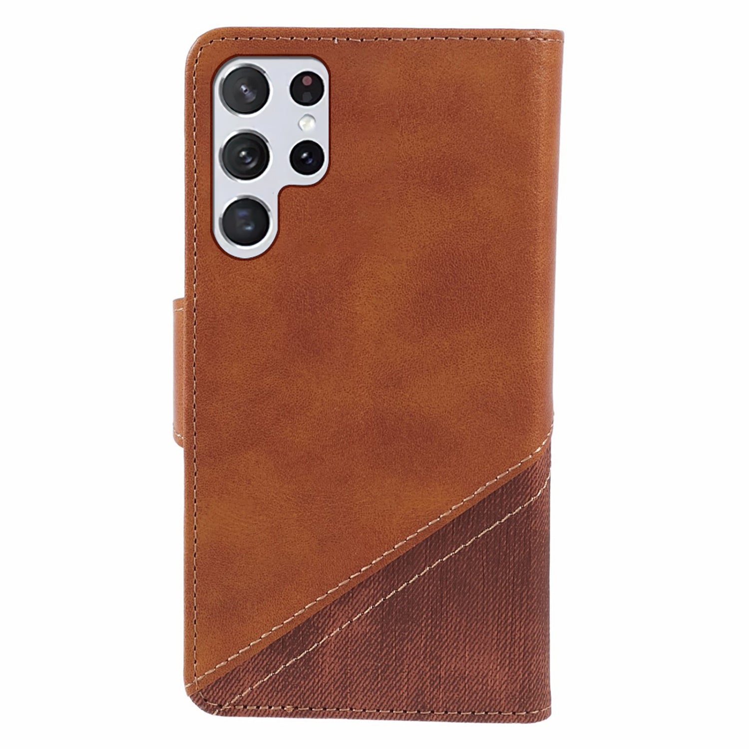 Samsung Galaxy S24 Ultra Texture Splicing Card Slot TPU Leather Phone Case