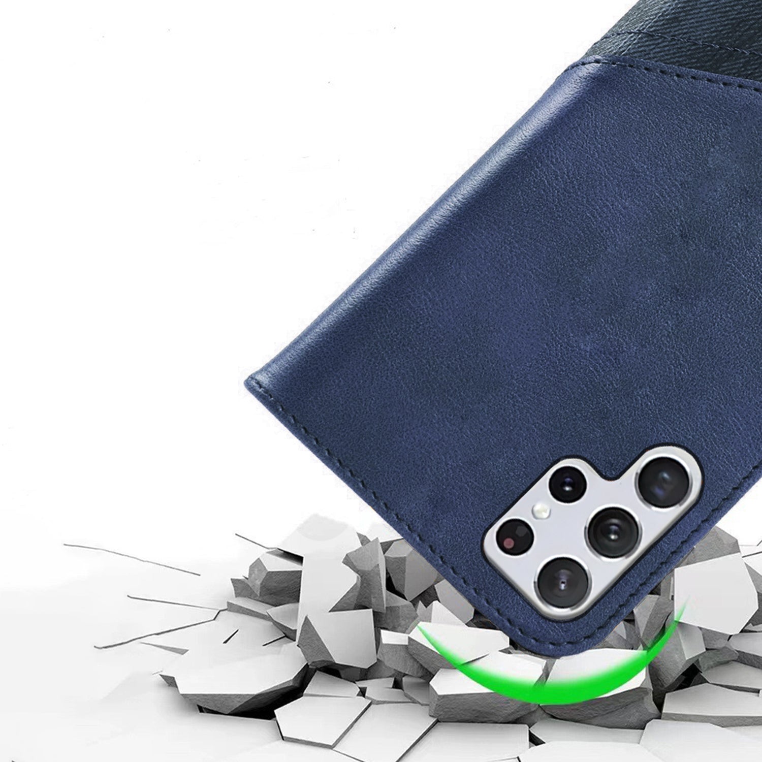 Samsung Galaxy S24 Ultra Texture Splicing Card Slot TPU Leather Phone Case