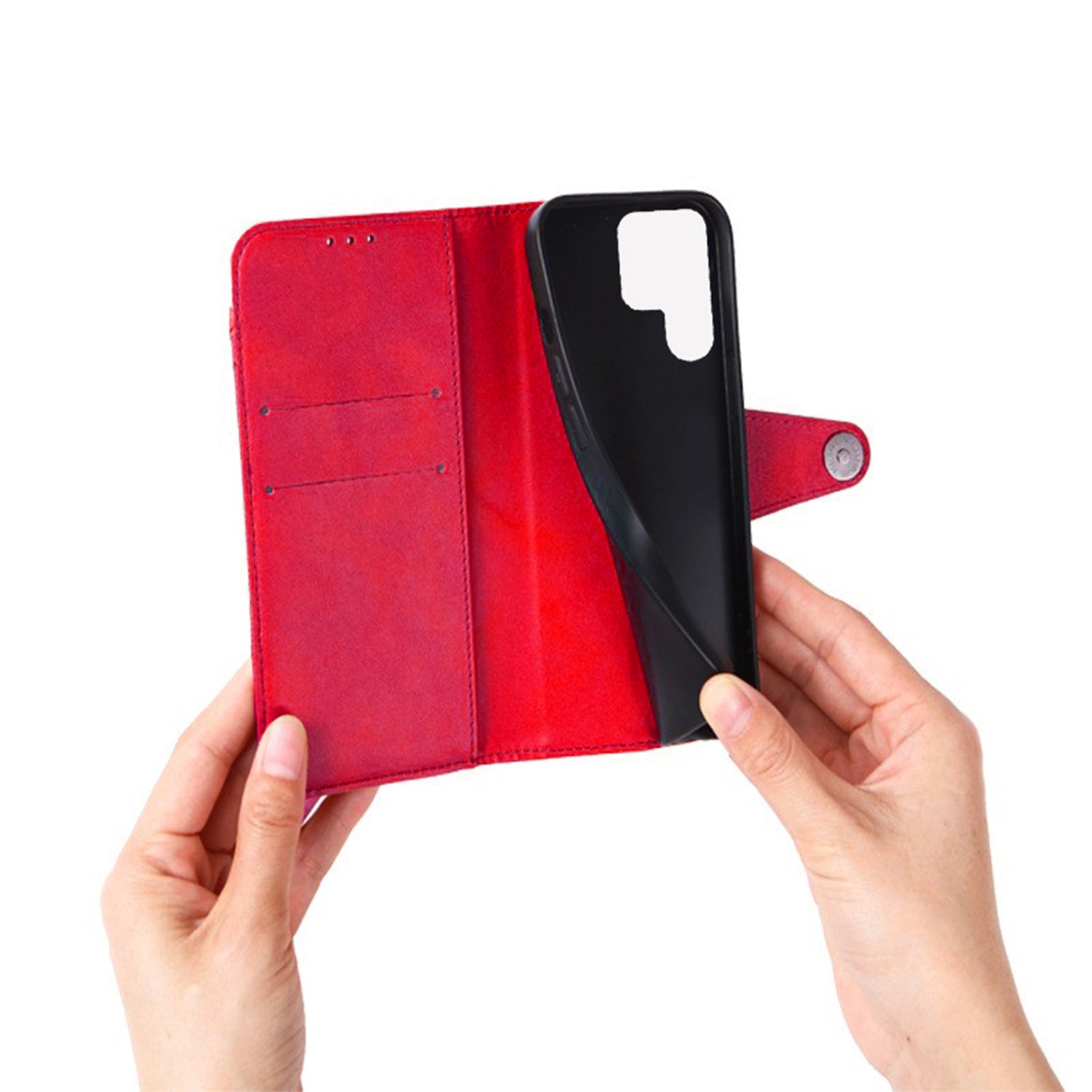 Samsung Galaxy S24 Ultra Texture Splicing Card Slot TPU Leather Phone Case