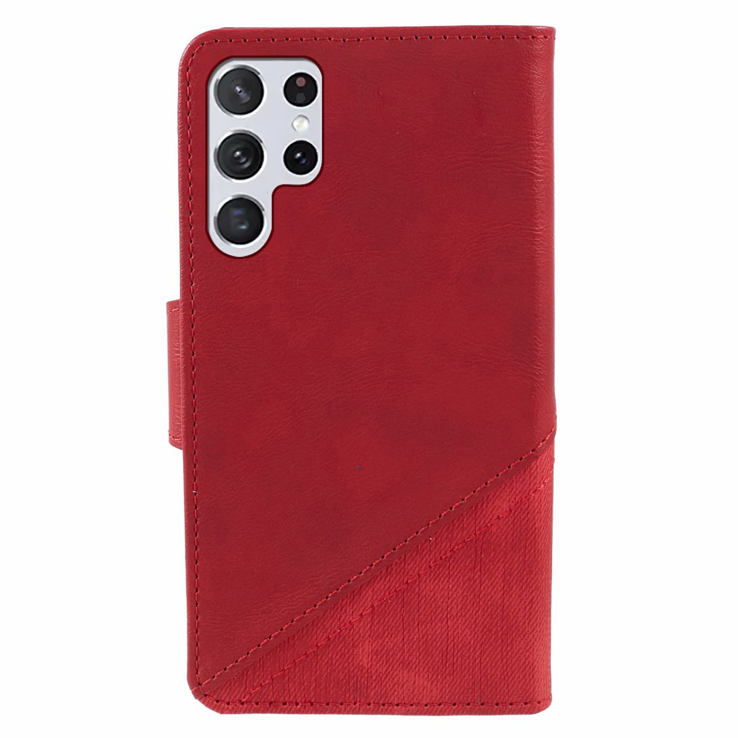Samsung Galaxy S24 Ultra Texture Splicing Card Slot TPU Leather Phone Case