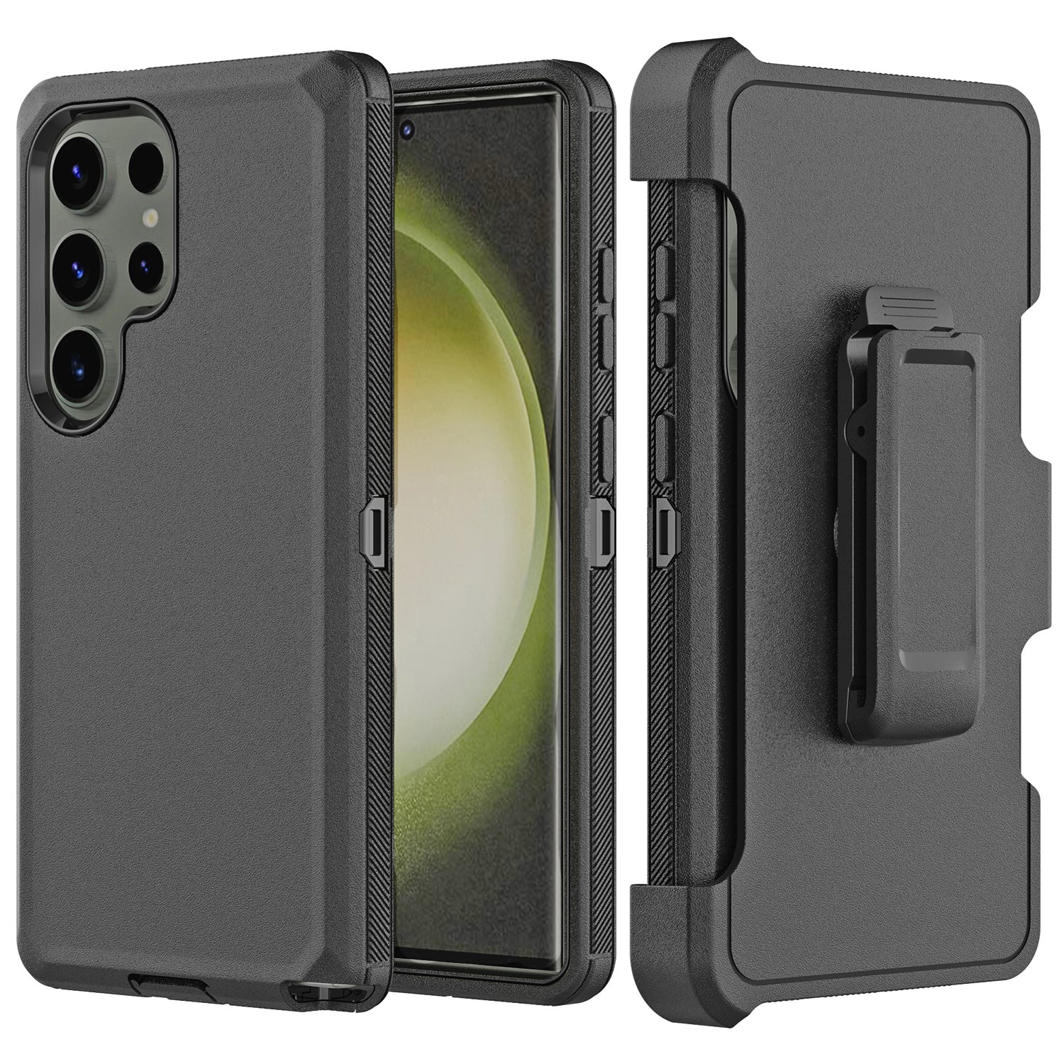 Samsung Galaxy S24 Ultra With Kickstand Belt Clip Full Protection Heavy Duty Case