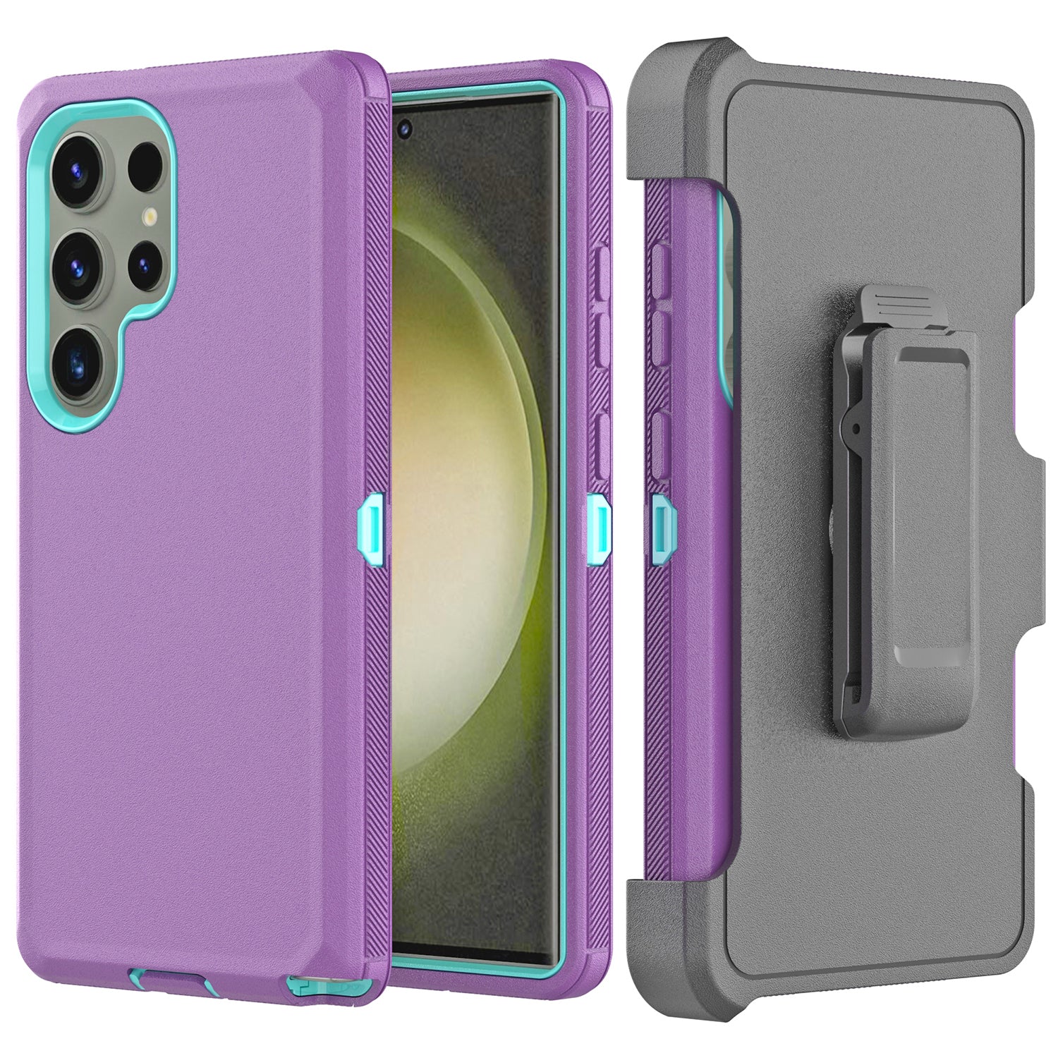 Samsung Galaxy S24 Ultra With Kickstand Belt Clip Full Protection Heavy Duty Case