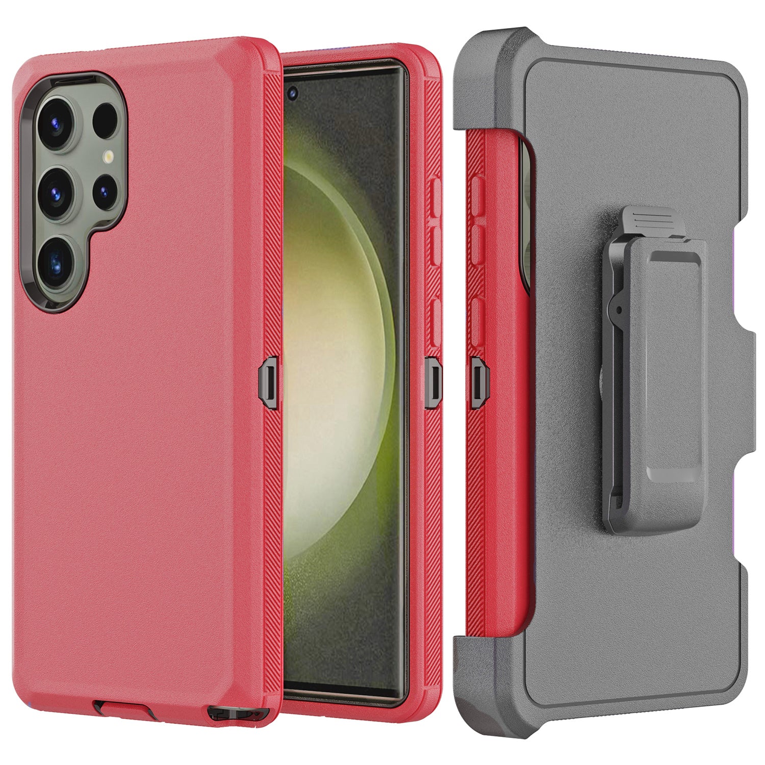 Samsung Galaxy S24 Ultra With Kickstand Belt Clip Full Protection Heavy Duty Case