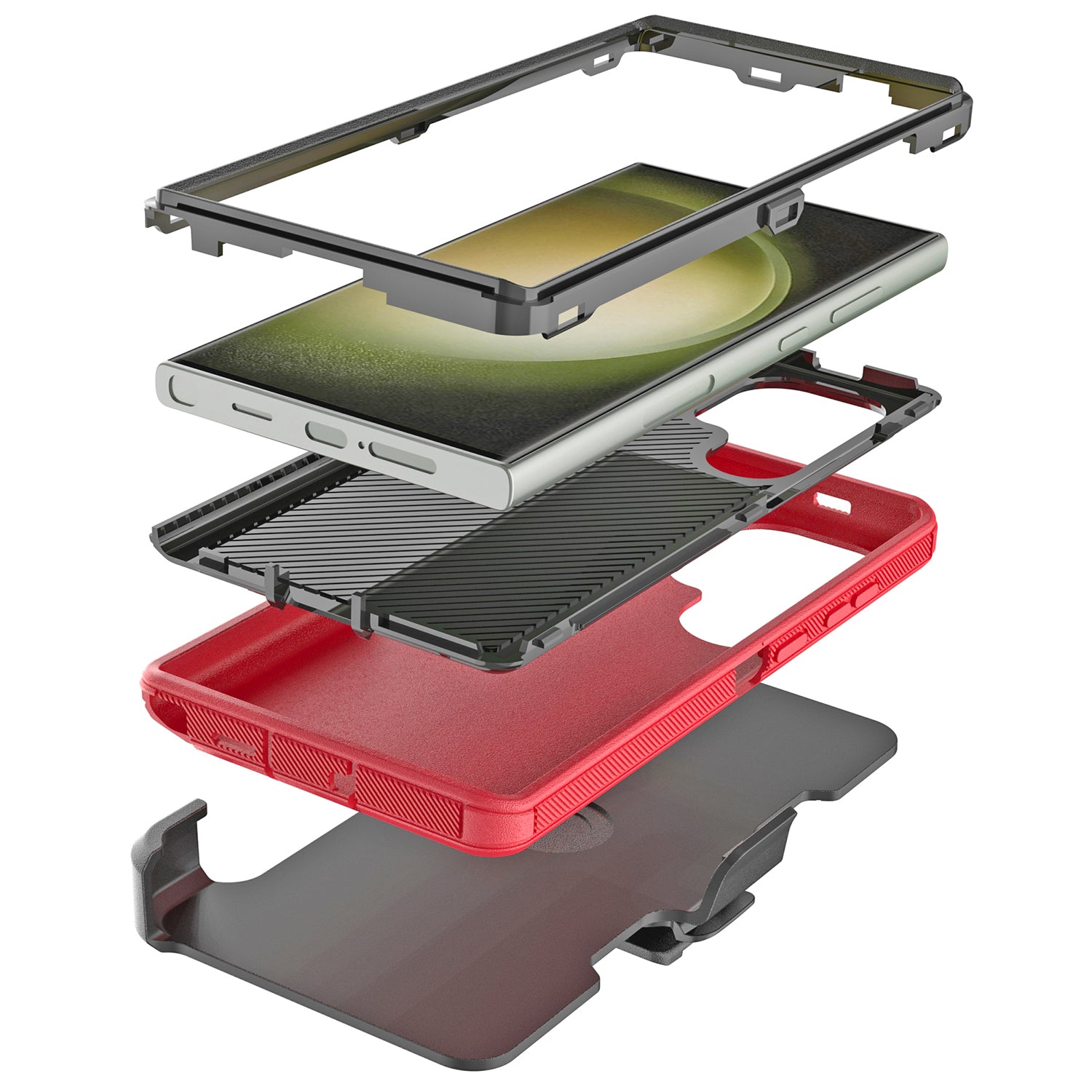 Samsung Galaxy S24 Ultra With Kickstand Belt Clip Full Protection Heavy Duty Case