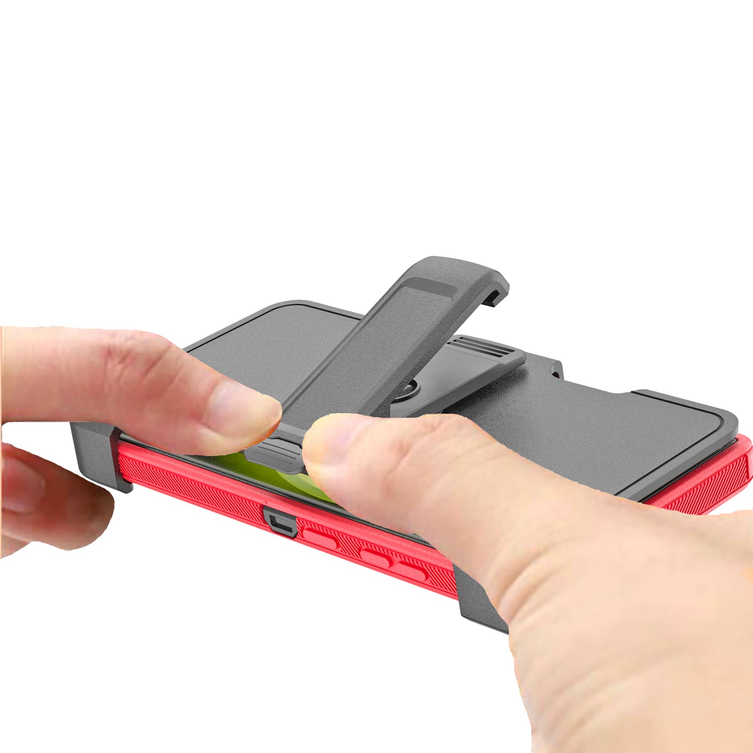 Samsung Galaxy S24 Ultra With Kickstand Belt Clip Full Protection Heavy Duty Case