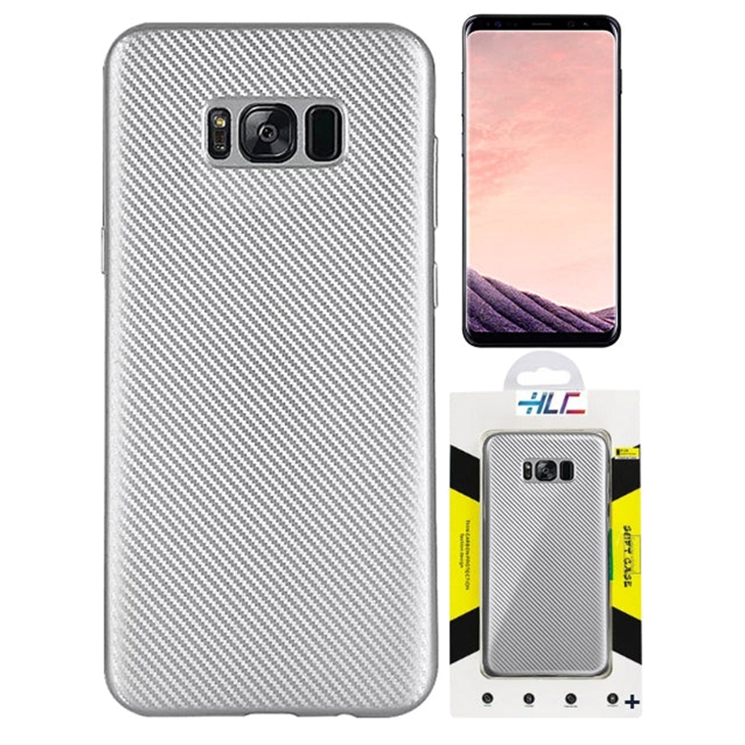 Carbon Fiber Design Ultra thin Anti-slip Soft Case for Galaxy S8