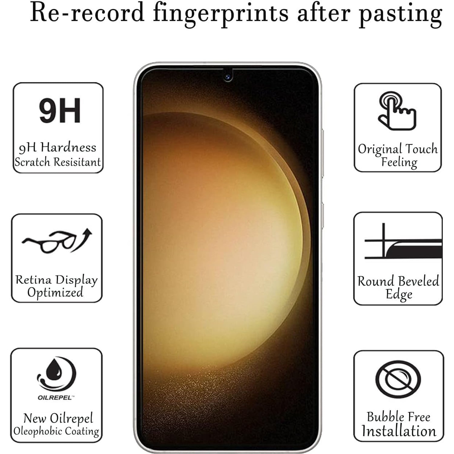 Samsung Galaxy S24 Plus Black 10 Pack Tempered Glass