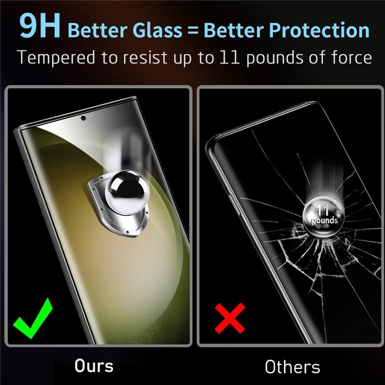 Samsung Galaxy S24 Ultra Black 10 Pack Tempered Glass