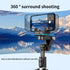 Tripod Bluetooth 360 degree rotation selfie timer with removable wireless remote control and fill light function-Black