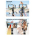 Tripod Bluetooth 360 degree rotation selfie timer with removable wireless remote control and fill light function-Black