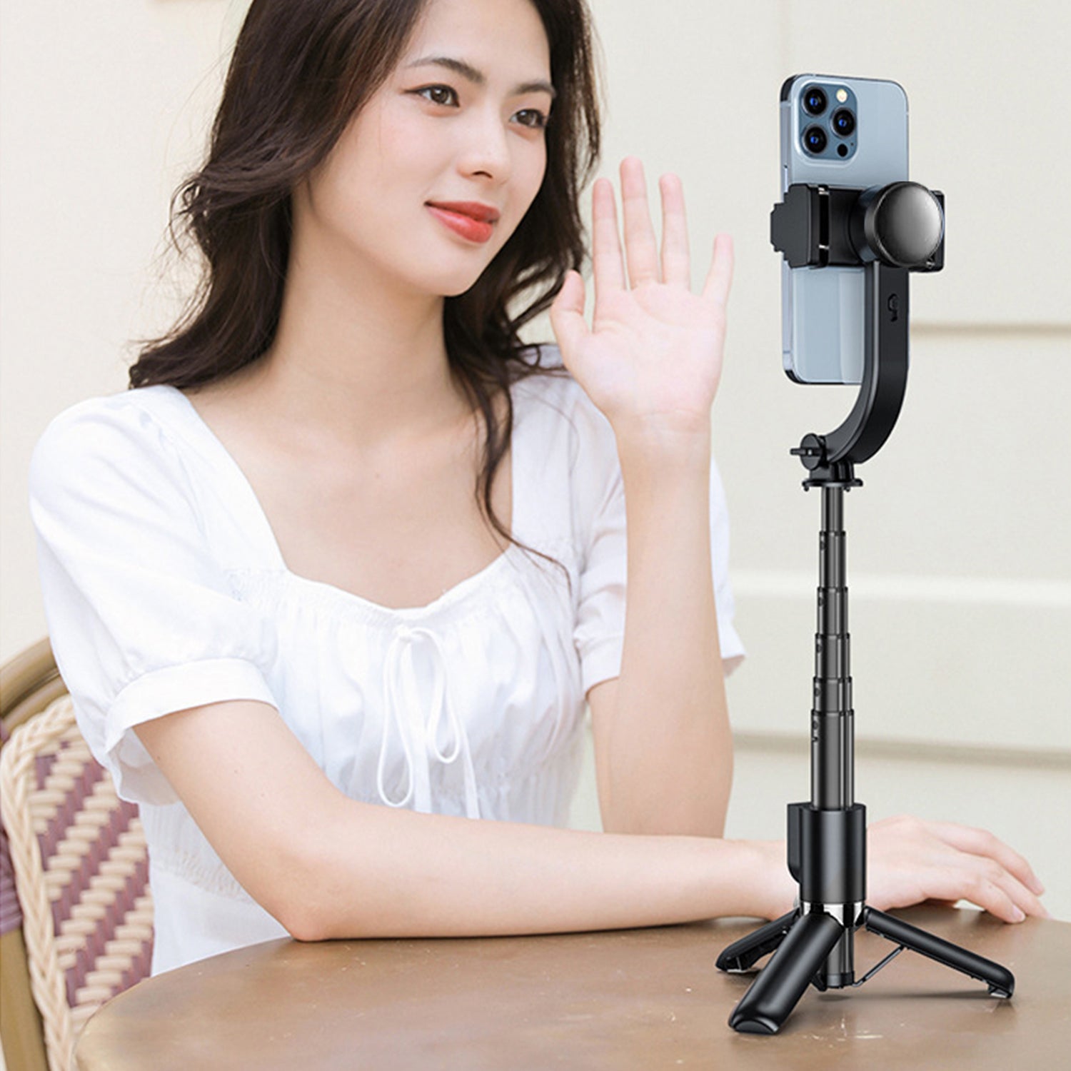 Keel Reinforced Tripod Bluetooth 360 Degree Rotation Selfie Timer With Detachable Wireless Remote Control