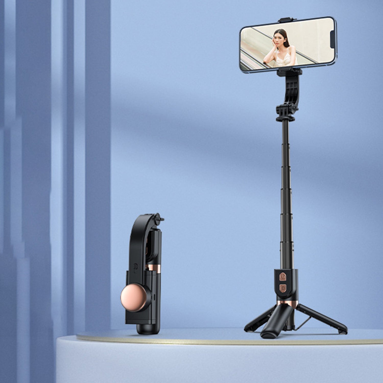 Keel Reinforced Tripod Bluetooth 360 Degree Rotation Selfie Timer With Detachable Wireless Remote Control