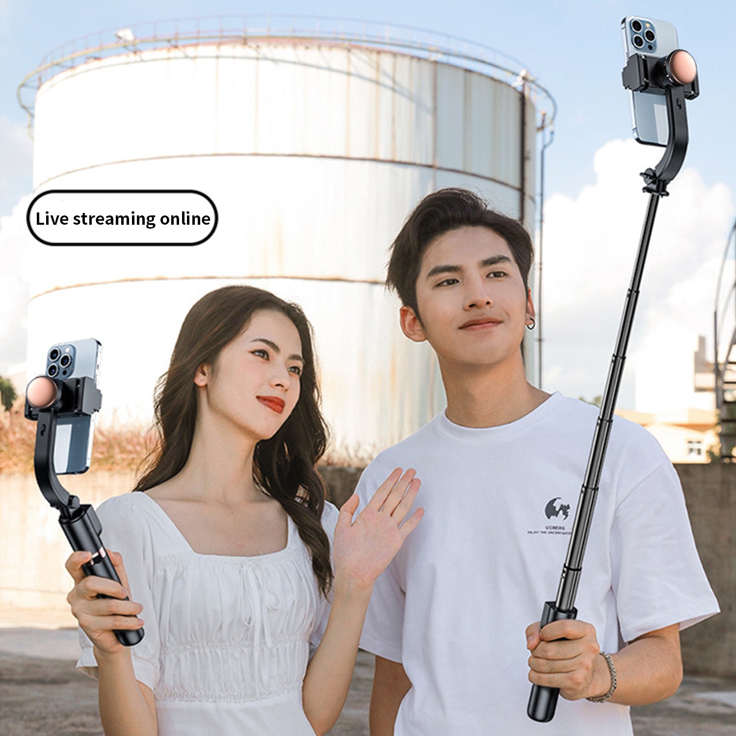 Keel Reinforced Tripod Bluetooth 360 Degree Rotation Selfie Timer With Detachable Wireless Remote Control