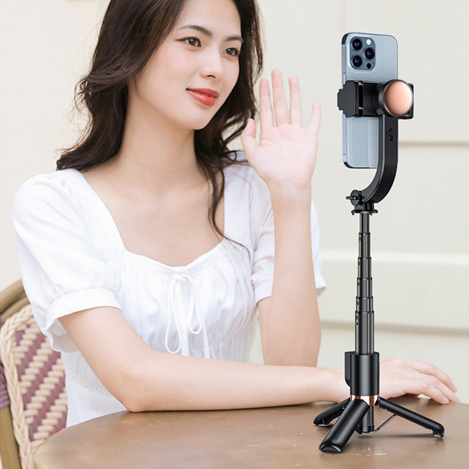 Keel Reinforced Tripod Bluetooth 360 Degree Rotation Selfie Timer With Detachable Wireless Remote Control
