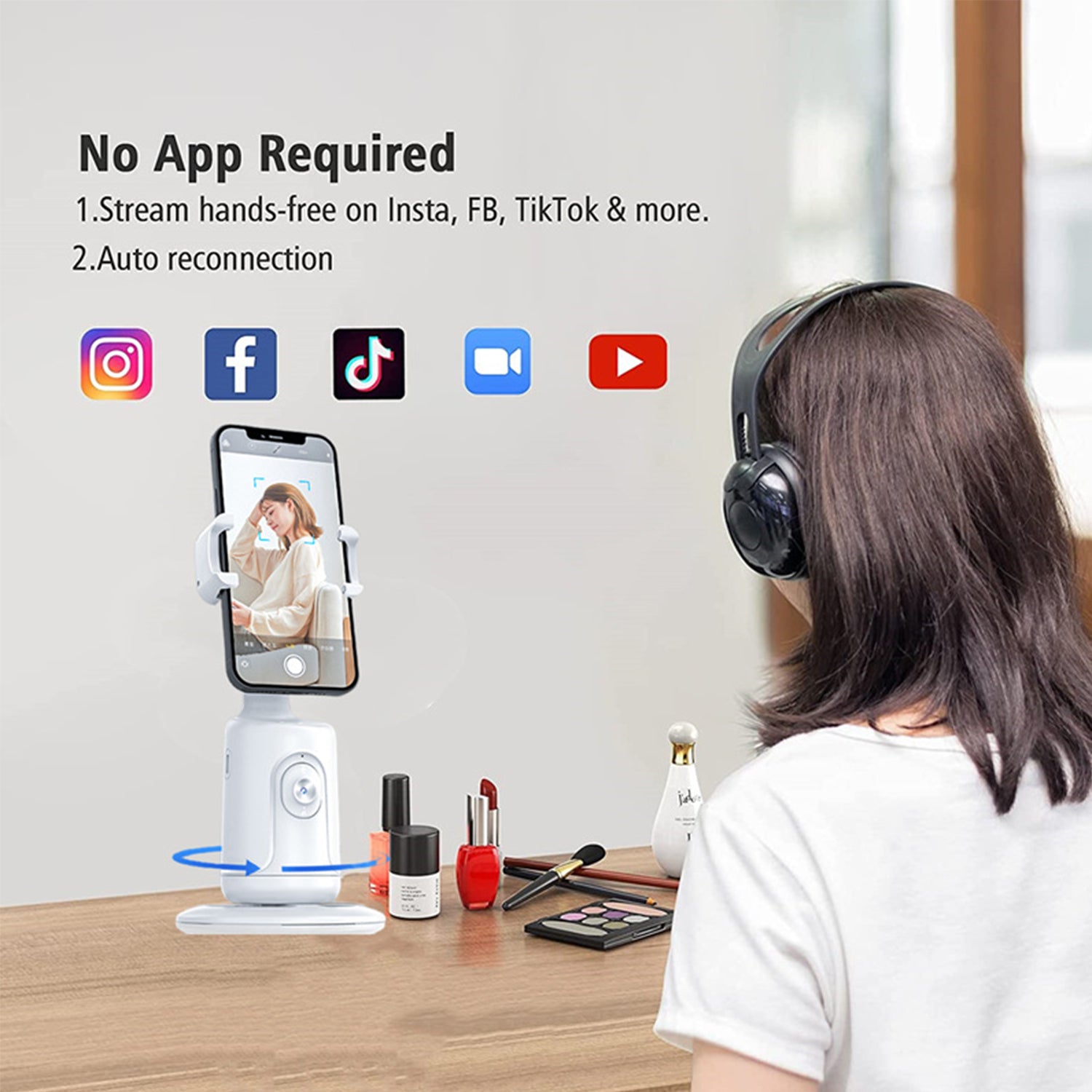 360 ° Intelligent AI Facial Recognition Selfie Artifact